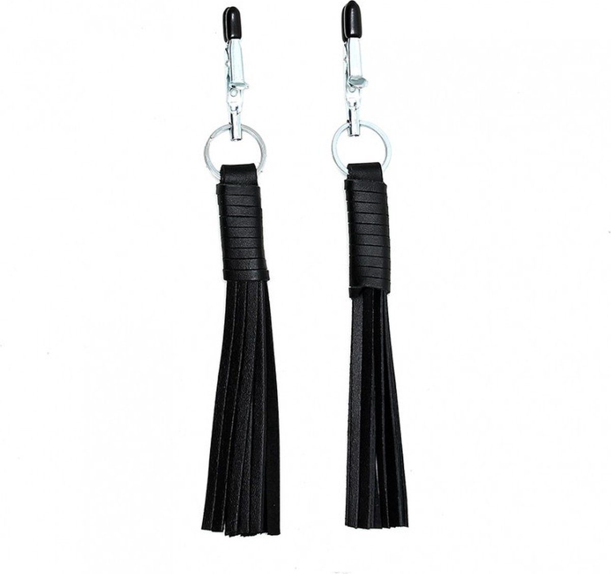 Goedkoopste Bondage Play tepelklemmen met leder zweepje