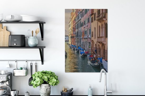 Gondoles à Venise toile 40x60 cm - Tirage photo sur toile (Décoration murale salon / chambre) / Villes sur toile