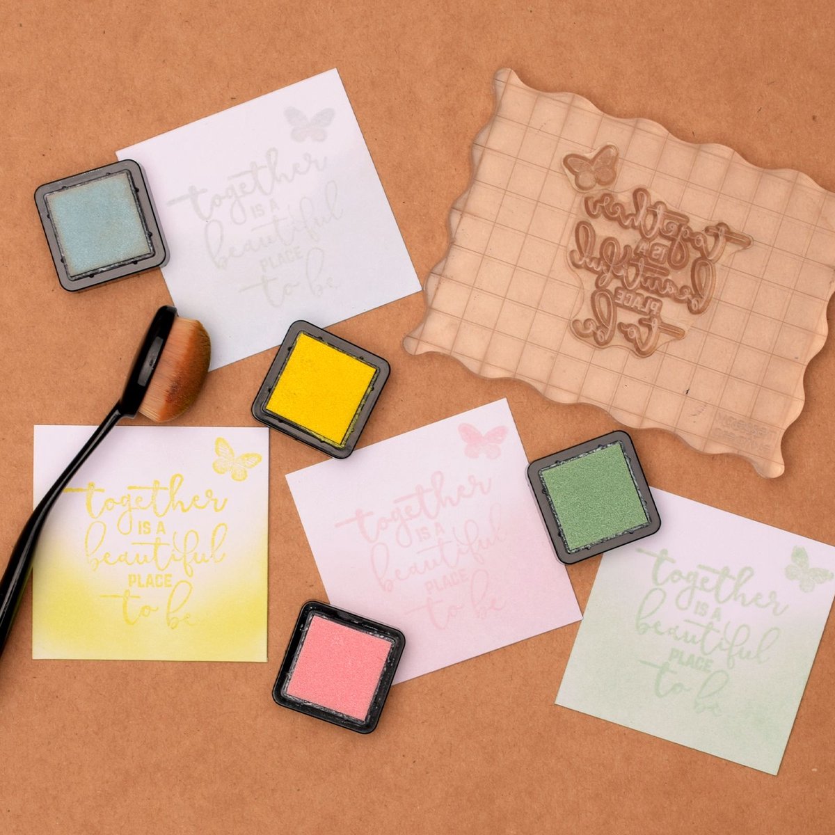 Vaessen Creative Stempelkussen - set 4st - Pastels