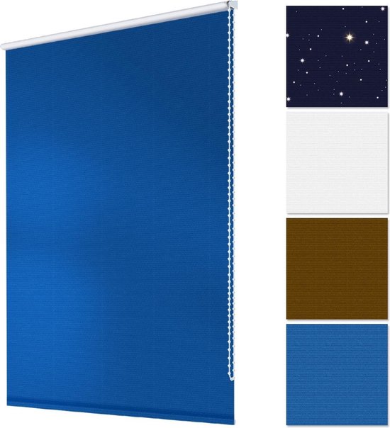 Verduisteringsrolgordijn Klemmfix donkerblauw 70 x 150 cm