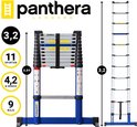 Panthera - Telescoopladder 3,2 meter - Ladders - Aluminium - Max werkhoogte 4,2 meter - Stabilisatievoet - Soft Closing - 12 kg - voor Particulier en Professioneel gebruik