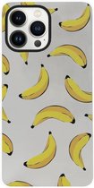 ADEL Siliconen Back Cover Softcase Hoesje Geschikt voor iPhone 13 Pro Max - Bananen Geel
