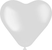 Witte Hartjes Ballonnen Coconut White 25cm 8st