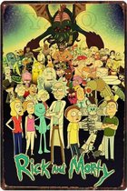 Retro Muur Decoratie uit Metaal Rick and Morty 9