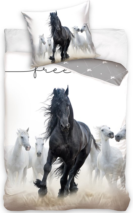 Animal Pictures Dekbedovertrek Fries Paard - Eenpersoons - 140 x 200 cm -  Katoen | bol.com