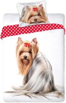 dekbedovertrek Yorkshire Terrier - Simple avec 1 taie d'oreiller - 100% coton