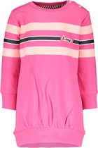 B.Nosy baby meisjes sweat jurk met strepen Beetroot Pink