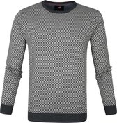 Suitable Katoen Zach Pullover Grijs Print - maat L