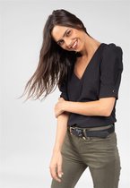 DEELUXE Blouse met ballonmouwen FLORY Black