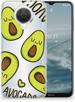GSM Hoesje Nokia G20 | G10 Backcase TPU Siliconen Hoesje Transparant Avocado Singing