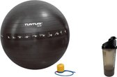 Tunturi - Fitness Set - Shakebeker - Gymball Zwart met Anti Burst 75 cm