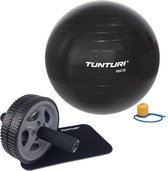 Tunturi - Fitness Set - Trainingswiel - Gymball Zwart 90 cm