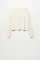 Mango Trui Katoenen Crop Sweatshirt 17023765 05 Dames Maat - L