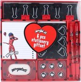 schrijfset luxe Ladybug meisjes rood/zwart 6-delig