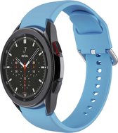 Samsung Galaxy Watch 4 - Luxe Silicone Bandje - Lichtblauw - Large - 20mm