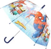 paraplu Spider-Man junior 48 cm staal/polyester blauw
