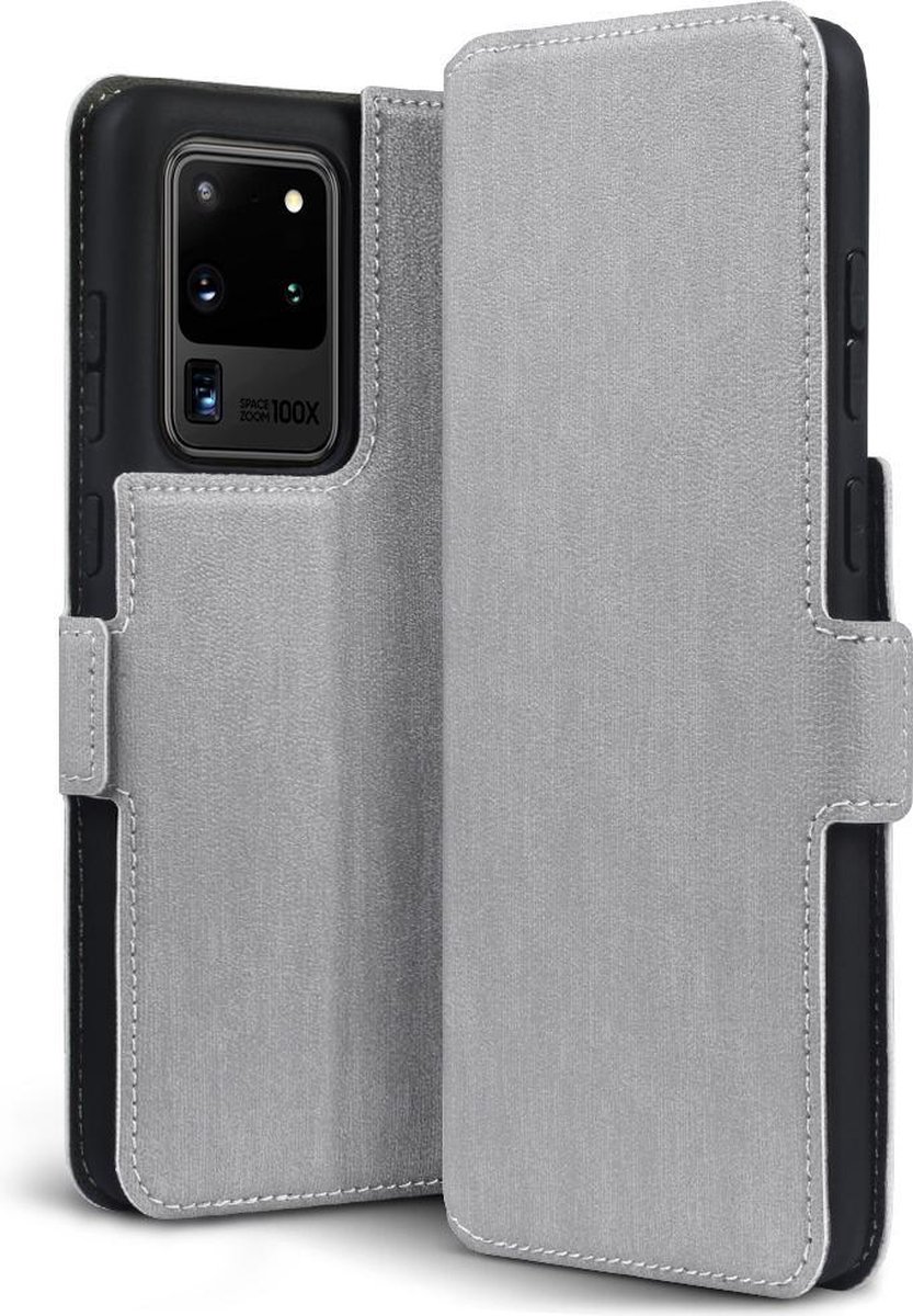 Qubits - slim wallet hoes - Geschikt voor Samsung Galaxy S20 Ultra - Grijs