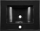 Wastafel zwart 80 cm – Natuurlijk Materiaal - Perfecthomeshop