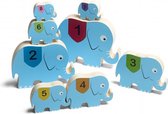 Stapelolifanten Lichtblauw 17,5 x 13,5 x 3 cm 8 stuks