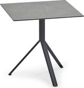 Trio bistrotafel hoekig - steengrijs - grijs metallic - 70 x 70 cm