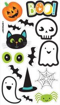 plaktattoos Halloween papier wit/zwart 15 stuks