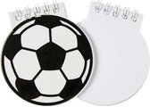 notitieboekje voetbal junior 8 cm karton zwart/wit