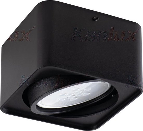 Spot encastrable LED AR111 carré noir - Simple pour 1 spot LED AR111