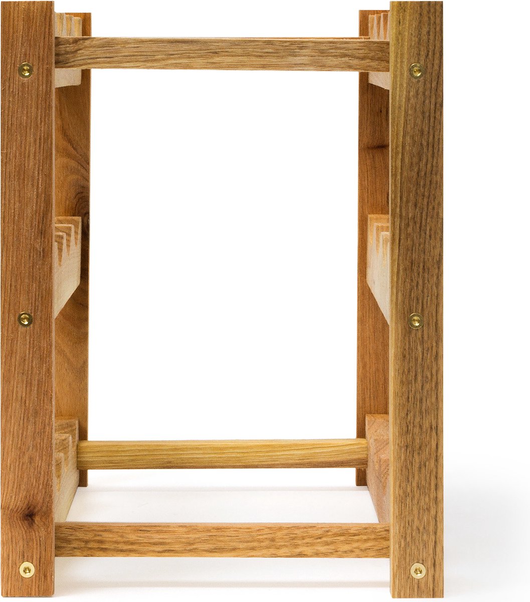 Wijnrek - 28 cm breed - Walnoot hout - 12 flessen — cadeau in Wonen & Interieur - foto 5