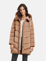 GERRY WEBER Dames Gewatteerde mantel met grote capuchon