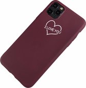 Apple iPhone 7 / 8 - i love you zacht hoesje Eva rood - Geschikt voor