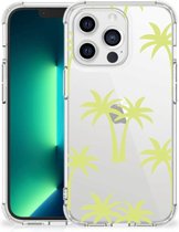 TPU Case anti-shock Geschikt voor iPhone13 Pro Max Smartphone hoesje met doorzichtige rand Palmtrees