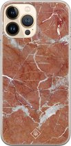 iPhone 13 Pro Max hoesje siliconen - Marble sunkissed | Apple iPhone 13 Pro Max case | TPU backcover transparant