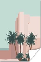 Affiche Summer - Palmiers - Architecture - 20x30 cm