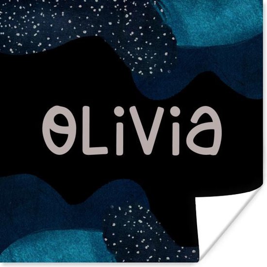 Poster Olivia - Pastel - Meisje - 75x75 cm