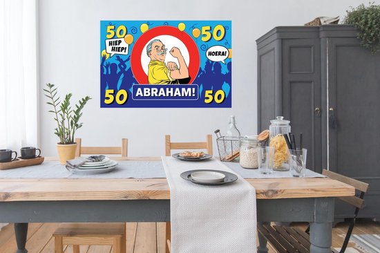 Affiche Anniversaire - 50 Ans Abraham - Anniversaire - 120x80 cm