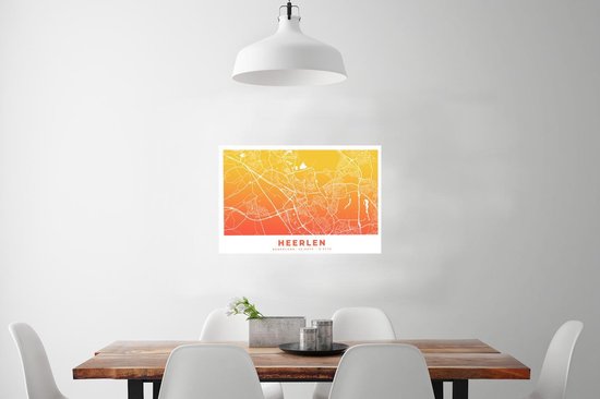 Affiche Plan de la ville - Heerlen - Nederland - 90x60 cm