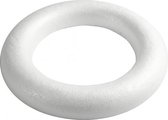 styropor-model Ring met platte achterkant 35 cm wit