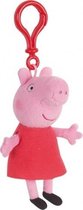 sleutelhanger Peppa Pig pluche rood 17 cm