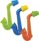 Saxofoon mini 3-set groen/blauw/oranje 11 cm