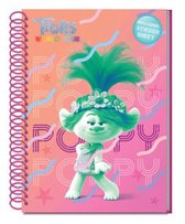 notitieboek & stickervel Trolls: World Tour A5 roze