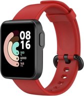 Siliconen Smartwatch bandje - Geschikt voor Xiaomi Mi Watch Lite siliconen bandje - rood - Strap-it Horlogeband / Polsband / Armband