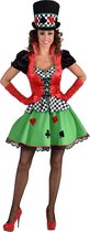 Magic By Freddy's - Casino Kostuum - Poker Tafel Kaartspel Gok - Vrouw - Rood, Groen - XXL - Carnavalskleding - Verkleedkleding