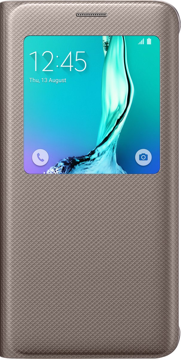 Samsung S view cover - goud - voor Samsung G928 S6 edge+