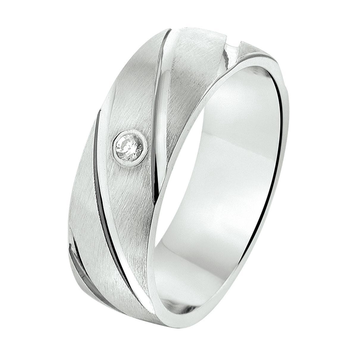 Gerhodineerd Zilver Ring A209 - 6,5 Mm Met Cz 1315431