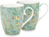 Pip Studio - Jolie Collection - Set 2 mugs avec imprimé floral - Grand 350ml