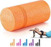 FFEXS Foam Roller - Therapie & Massage voor rug benen kuiten billen dijen - Perfecte zelfmassage voor sport fitness [Hard] - 30 CM - Oranje