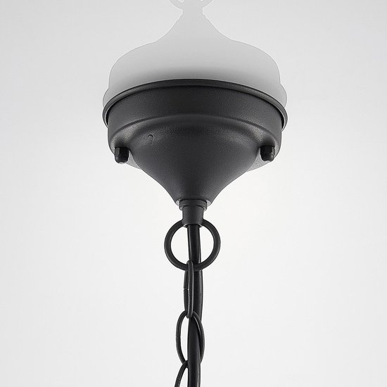 Lindby - Hanglampen buiten - 1licht - aluminium, kunststof - H: 29.3 cm - E27 - donkergrijs