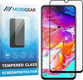 Mobigear Gehard Glas Ultra-Clear Screenprotector voor Samsung Galaxy A70 - Zwart
