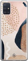 Samsung A51 hoesje siliconen - Abstract dots | Samsung Galaxy A51 case | multi | TPU backcover transparant