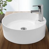 Lavabo 460 x 460 x 155 mm céramique rond blanc